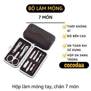 Bộ Kiềm - Bộ bấm móng tay chân 7 món fullbox bằng thép không gỉ 2702 [FREESHIP]