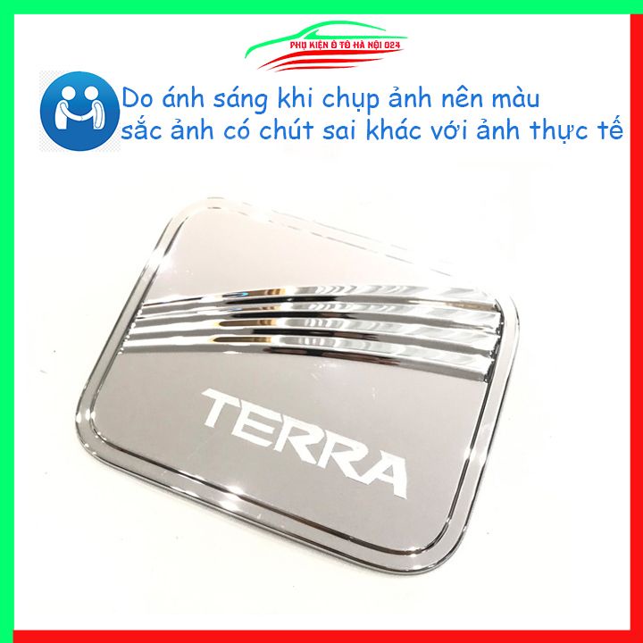 Ốp nắp xăng Terra 2018-2023 mạ crom bảo vệ chống trầy trang trí ô tô