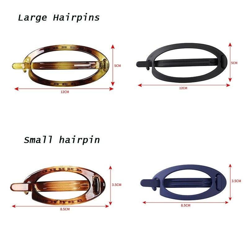 Kẹp tóc Haimeikang 12cm hình oval thời trang cho nữ