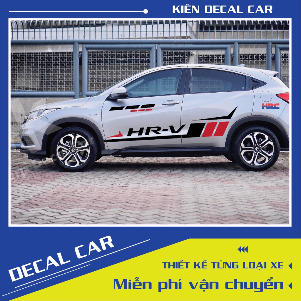 Tem xe HRV- decal HRV phong cách thể thao