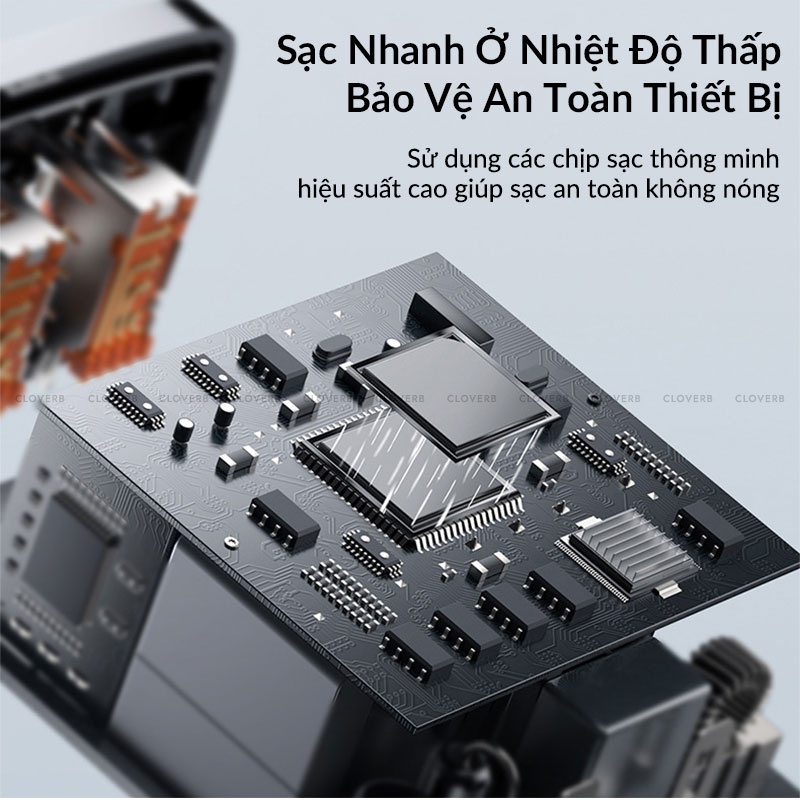 Baseus - Củ Sạc Nhanh 30w Cho iP12/13/14 Series, Hỗ Trợ 3 Cổng Sạc, 1 Type-C và 2 USB, Chip Sạc Thông Minh Bảo Vệ Pin