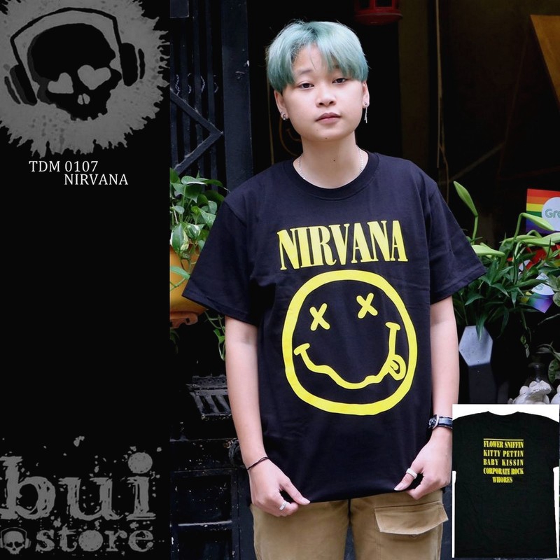 Áo Rock band tee phông / thun Nirvana TDM 0107 100% cottong Thái Lan unisex nam nữ mặc oversize