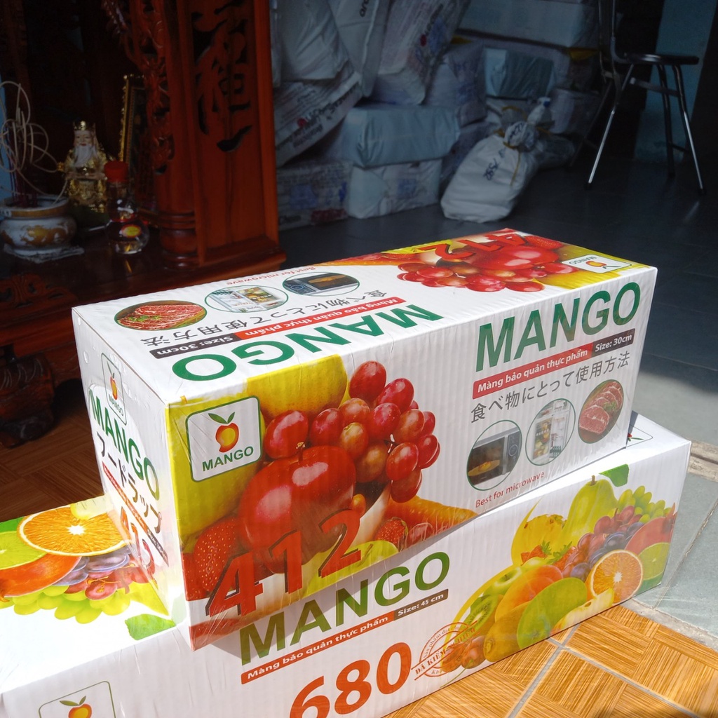 Màng thực phẩm 680 / 480,  bản 45cm, PVC, BAO BÌ VUI