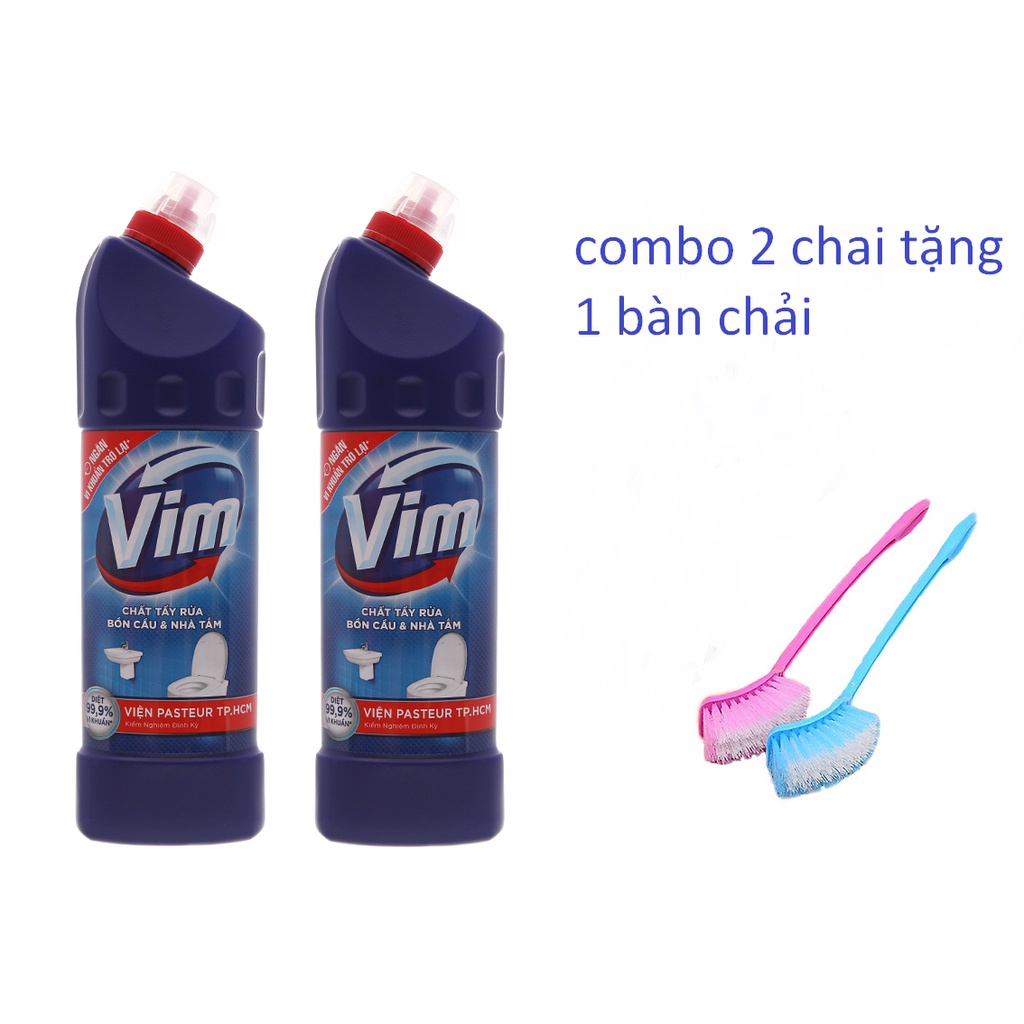 COMBO 2 Chai Vim tẩy Bồn cầu 450ml Tặng nước xả vải Thái lan 600ml