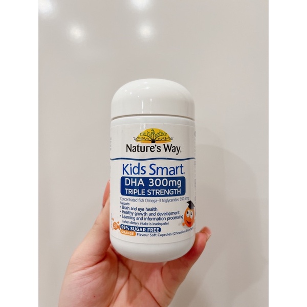 Viên Uống Nature's Way Kids Smart DHA 300mg Triple Strength Tăng Cường Sự Phát Triển Của Trẻ 50 Viên - Mẹ Rofi