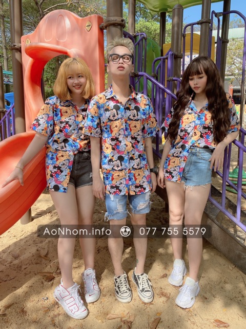 Áo sơ mi hoạt hình - Chó Shiba, Chuột Mickey, Chó Pluto | BigBuy360 - bigbuy360.vn