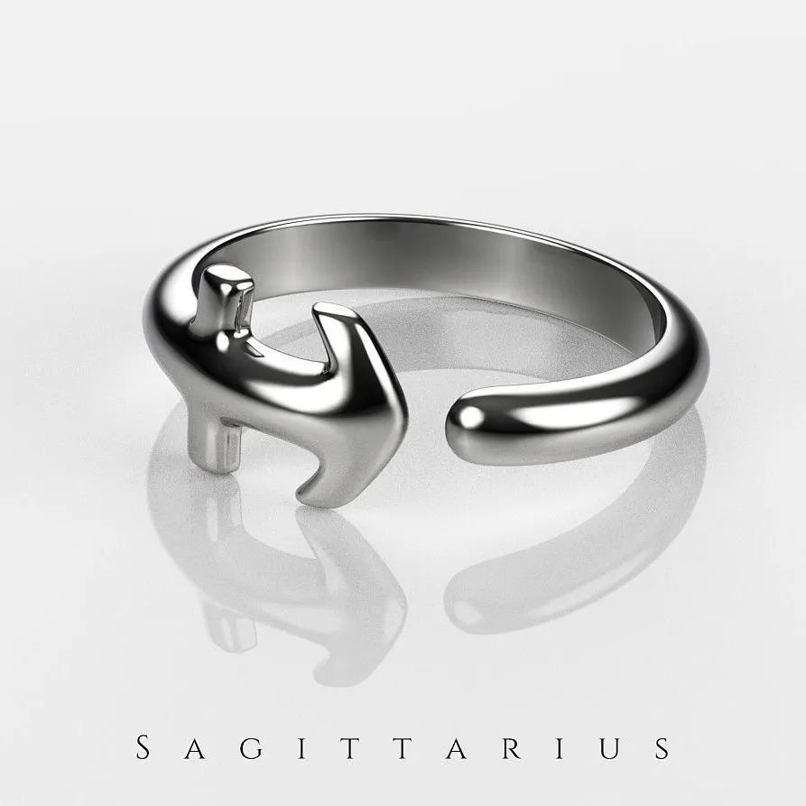 Nhẫn Bạc S925 Khắc Hình Cung Hoàng Đạo Mang Lại May Mắn Dành Cho Nam