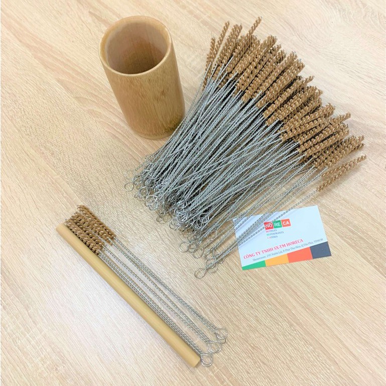Cọ xơ dừa - rửa ống hút tre - sản phẩm thân thiện môi trường
