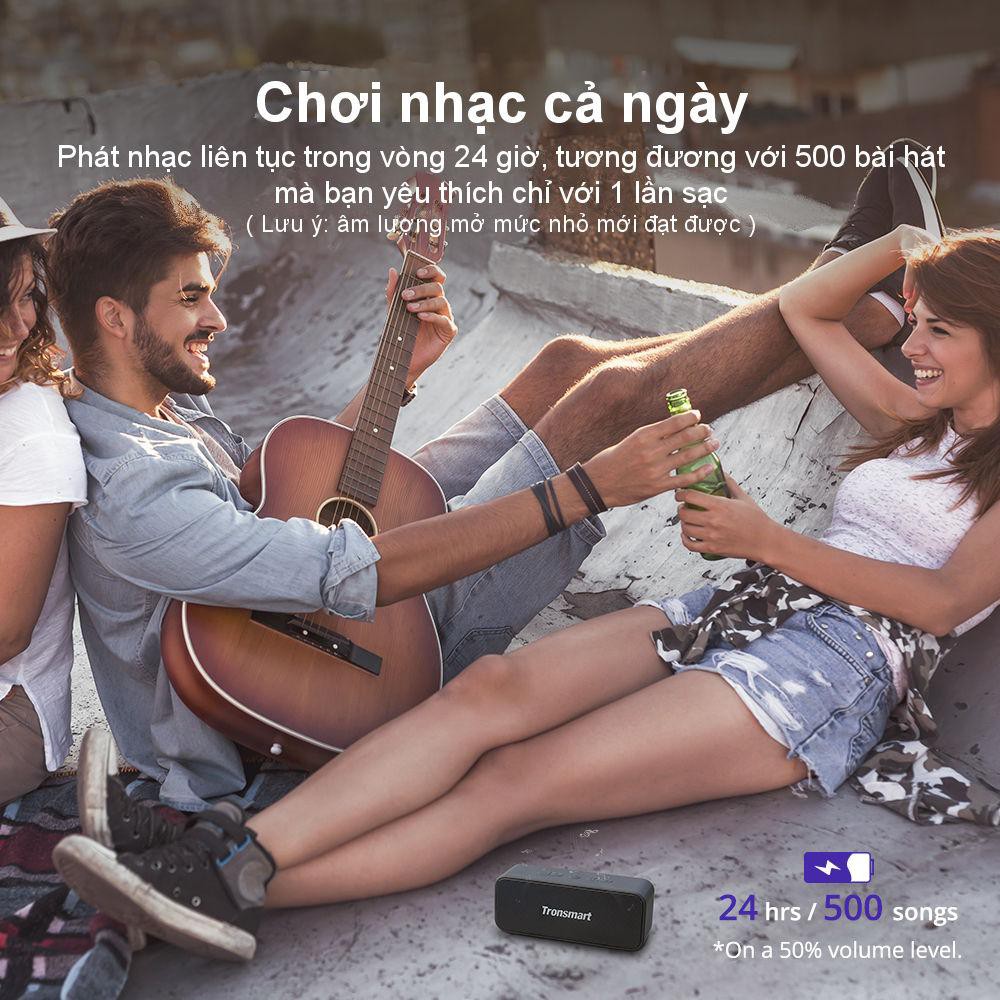 Loa Bluetooth 5.0 ngoài trời chống thấm nước IPX7 20W chơi nhạc lên tới 24 giờ Tronsmart Element T2 Plus