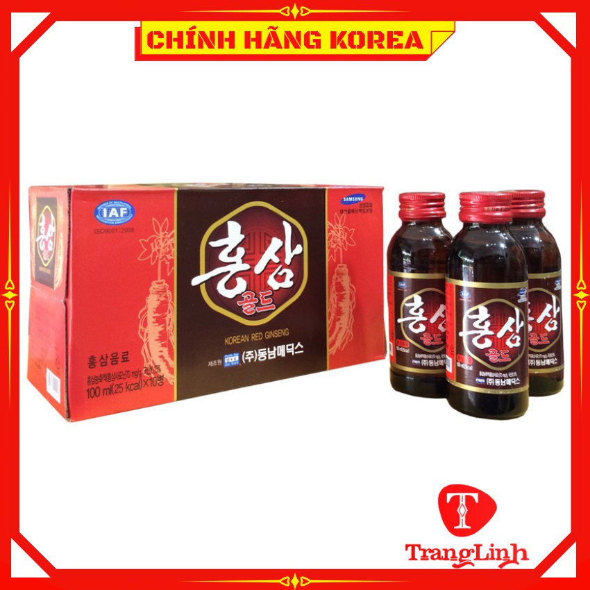 Nước hồng sâm hàn quốc hộp 10 chai x 100ml - tranglinhkorea