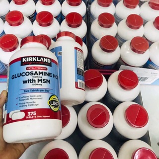 (hàng chuẩn auth / combo 6 chai /date 2023) viên uống glucosamine kirkland 375 viên của mỹ