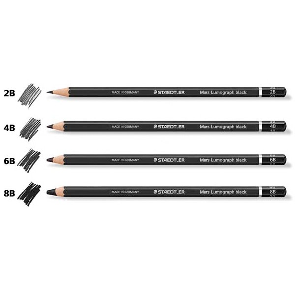 Bút Chì Than, phác thảo Staedtler Đức Mars Lumograph Black Cao Cấp 100B