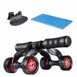 Con Lăn Tập Bụng 4 Bánh + Thảm Lót, dụng cụ tập thể dục,thể hình, dụng cụ tập cơ bụng, cơ tay