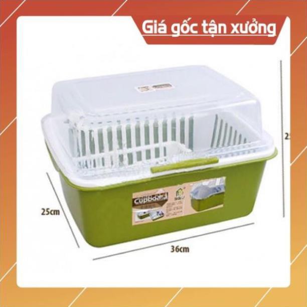 Rổ úp bát có nắp = nhựa cao cấp có nắp đậy 517