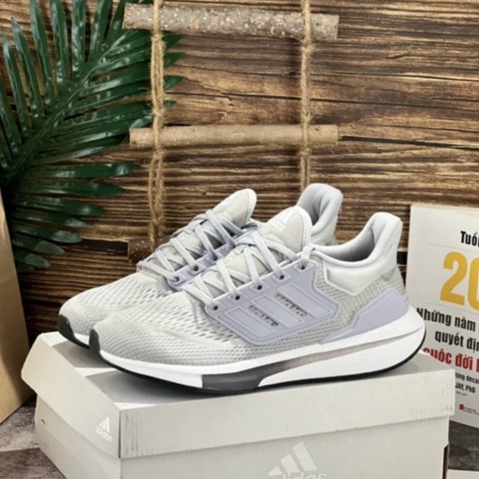 Giày thể thao sneaker EQ21 Xám Trắng siêu nhẹ chất mềm mịn thời trang đi chơi