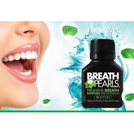 Viên Uống Thơm Miệng Breath Pearls Original 50 viên (Úc)