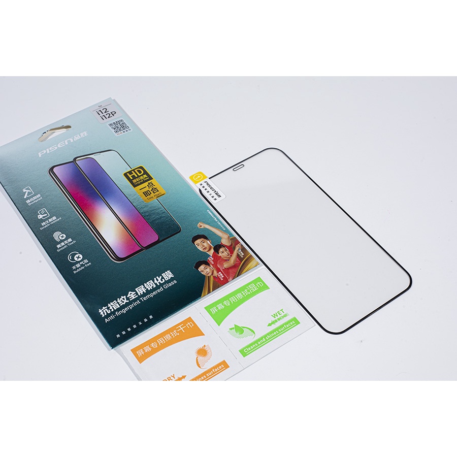 Kính cường lực Full màn hình Pisen cho điện thoại iPhone từ 7 Plus - 14 Pro Max (Đen) - Phụ Kiện 1986