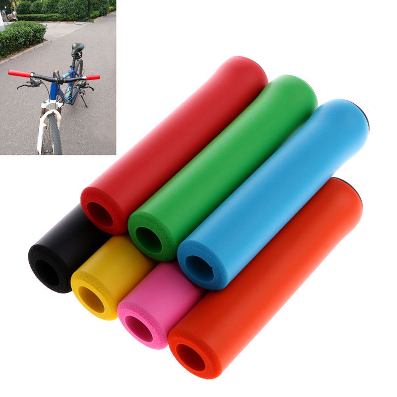 1 Cặp Bọc Tay Cầm Xe Đạp Bằng Silicone Mềm Chống Trượt