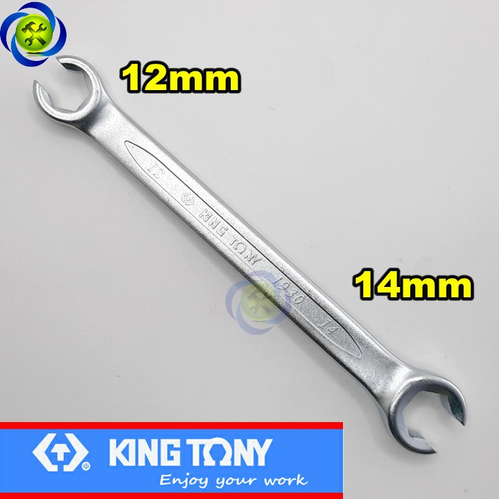 Cờ lê mở ống dầu 12mm -14mm Kingtony 19301214 loại hai đầu