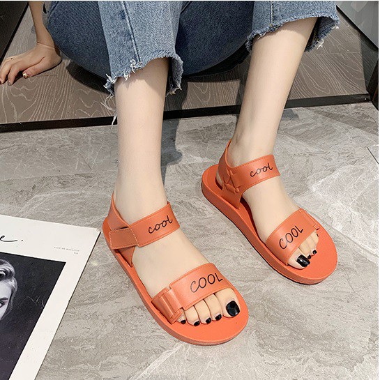 Sandal Nữ 1 Quai Ngang COOI Chất Liệu Cao Su Dẻo Êm Mềm Chống Nước