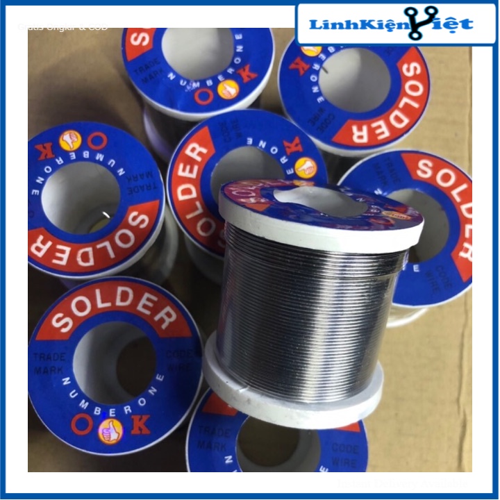 Thiếc hàn SOLDER-Ok 0.8mm cuộn to 40g/100g tùy chọn