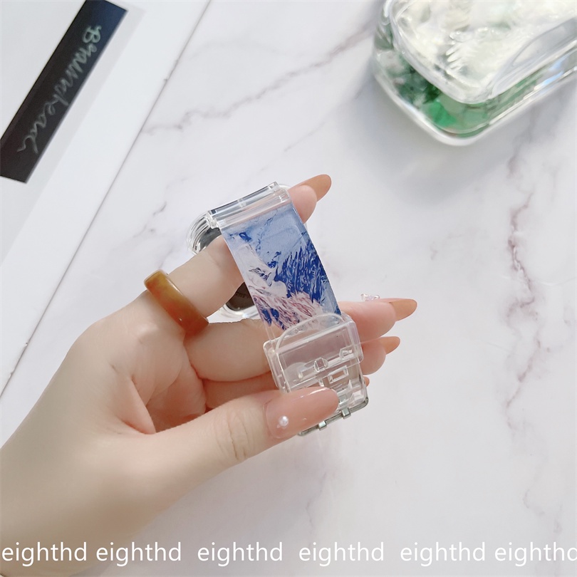 Dây Đeo Trong Suốt Cho Đồng Hồ Thông Minh iWatch Series 7 6 SE 5 4 3 2 1 41mm 45mm 44mm 42mm 40mm 38mm