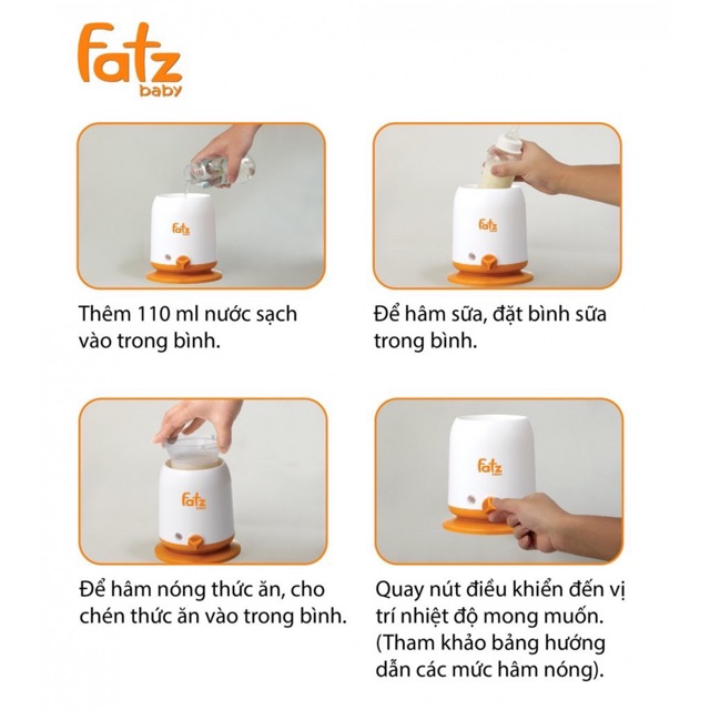 Máy Hâm Sữa Và Thức Ăn Siêu Tốc Fatz Baby