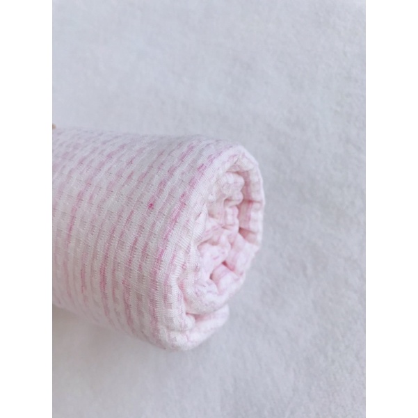 Vải cotton thông hơi màu baby
