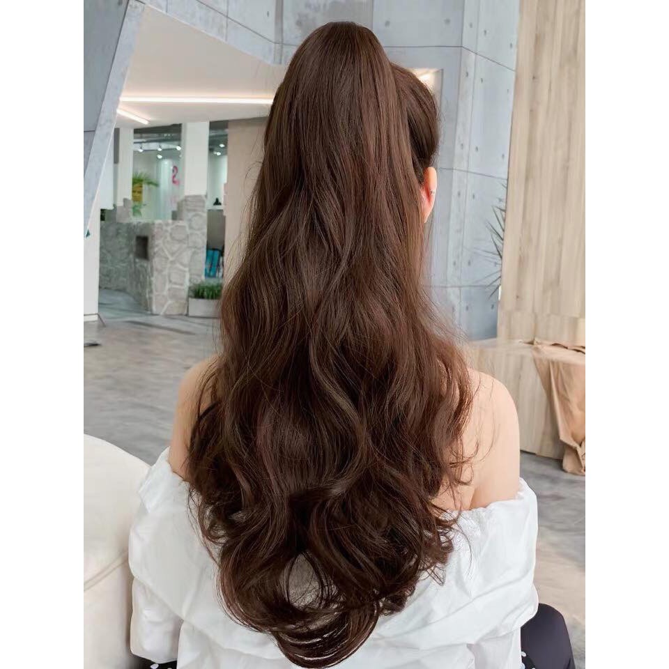 Tóc giả nữ đẹp 55cm ❤ FREESHIP đơn 50K ❤ Tóc ngoạm xoăn dài