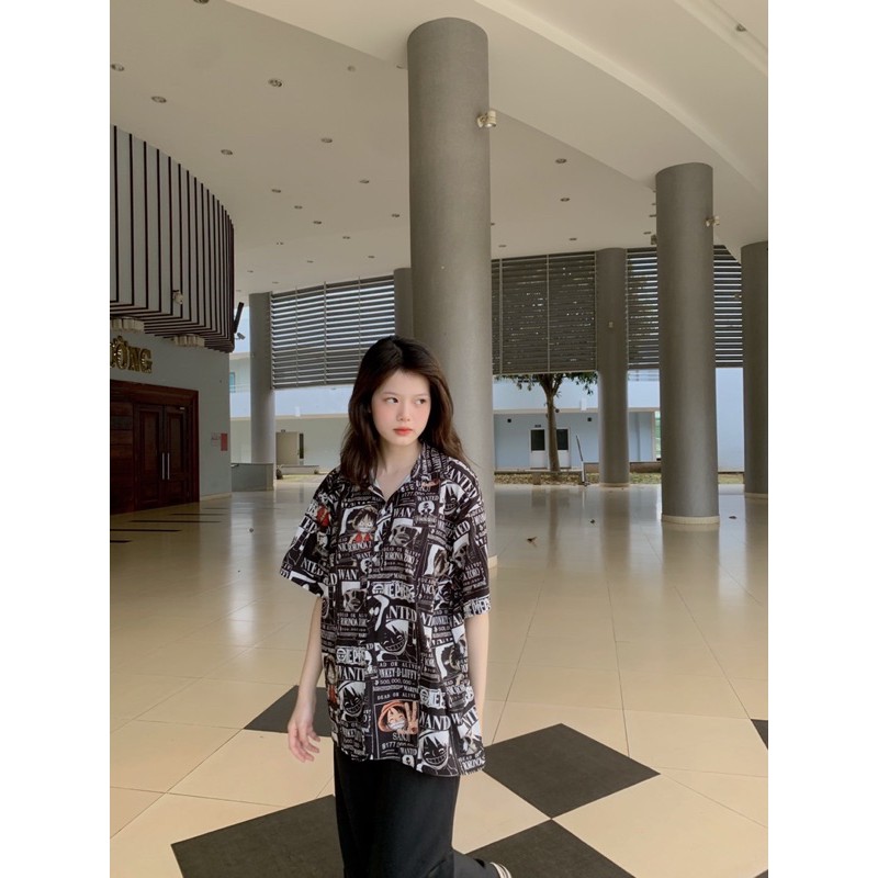 🍑 ÁO SƠ MI HẢI TẶC ONE PIECE 🌿 ÁO SƠ MI TAY LỠ | BigBuy360 - bigbuy360.vn