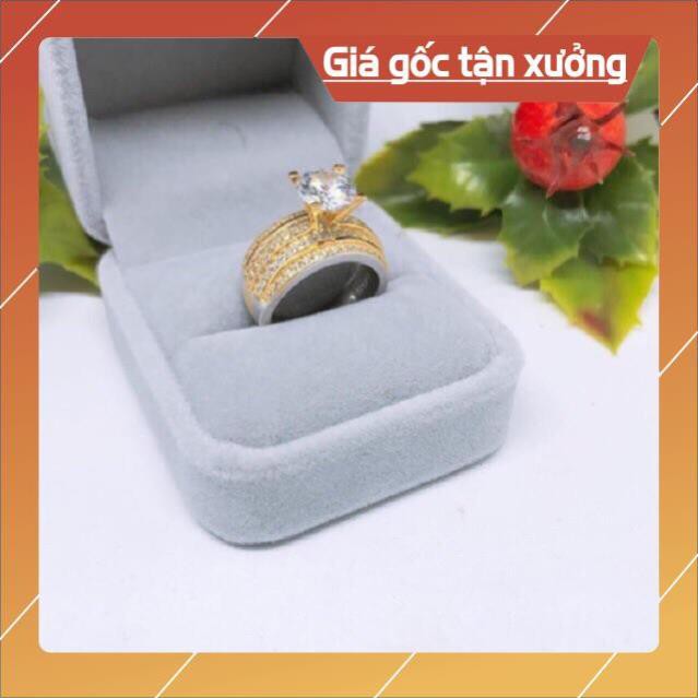 FREE SHIP 💥💥XẢ KHO GIÁ GỐC NHẪN NỮ ĐÁ CAO CAO CẤP xi vàng 24k