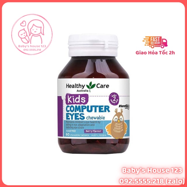 Viên nhai bổ mắt Healthy Care Computer Eyes cho bé 2 tuổi +