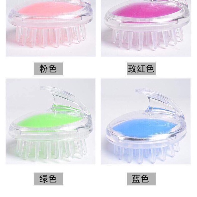 Bàn Chải Massage Da Đầu Bằng Silicone Tiện Dụng