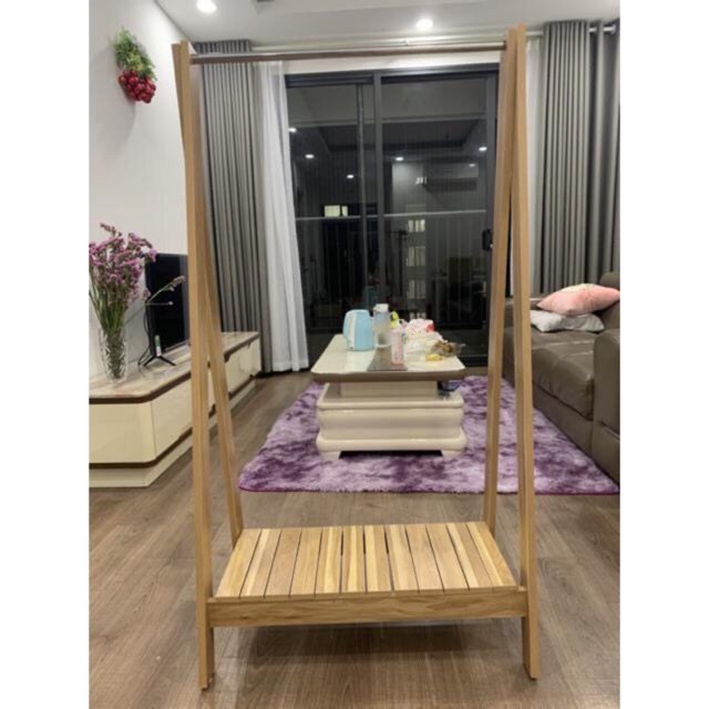Kệ Gỗ Chữ A 2 Tầng Treo Quần Áo Tầng Đa Năng Gỗ MDF Giá Rẻ