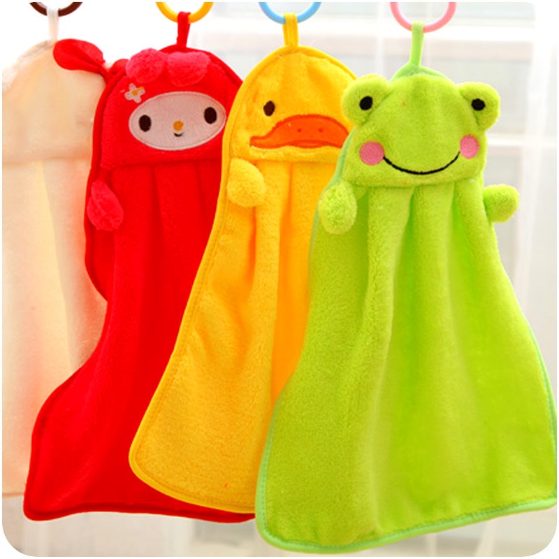 Khăn lau tay treo tường hình thú cute xả kho giá sỉ, khăn lau tay nhà bếp, nhà tắm siêu thấm hút