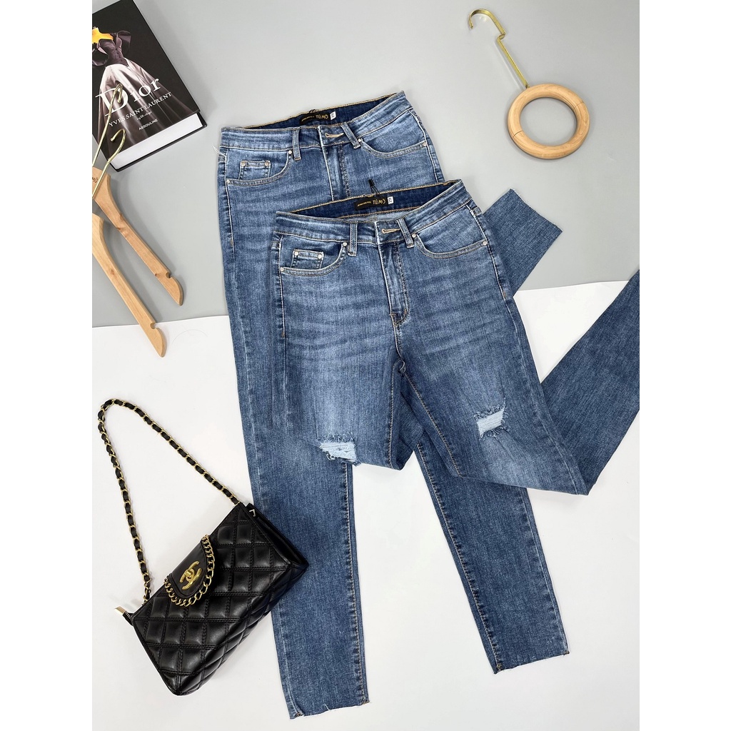 Quần jean rách Bigsize QJ0014 Tú Mỡ - Quần jean cho người béo mập 50-100KG- Thích hợp đi chơi - đi dạo