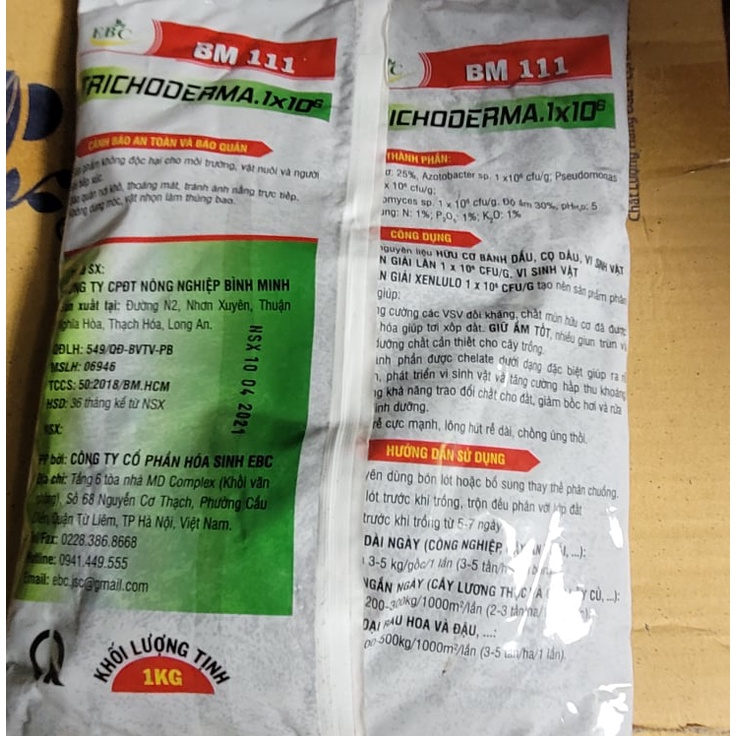 XẢ HÀNG gói Trichoderma 1kg nấm đối kháng( lô mới toanh lỗ đóng gói không ảnh hưởng chất lượng sản phẩm)