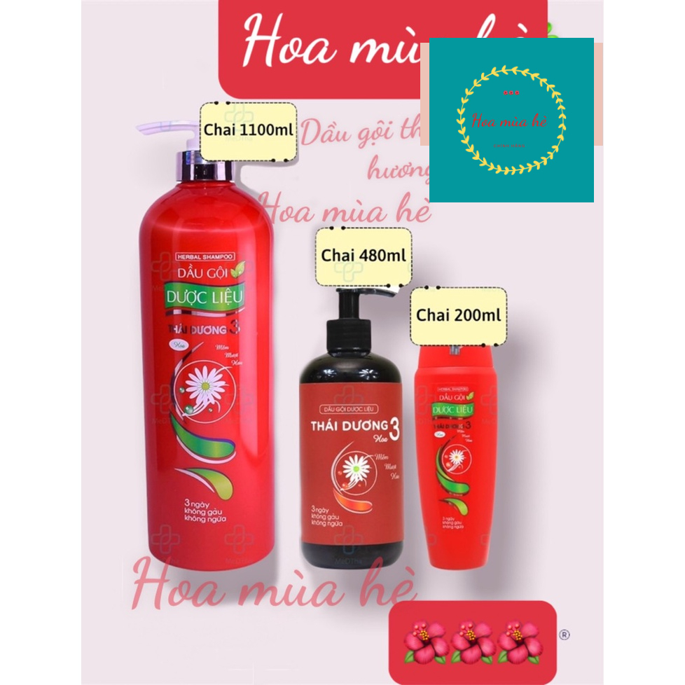 HOT ( HỎA TỐC )  DẦU GỘI thái dương 3 hương hoa 200ml /480ml /  1100ml  chính hãng công ty date luôn mới