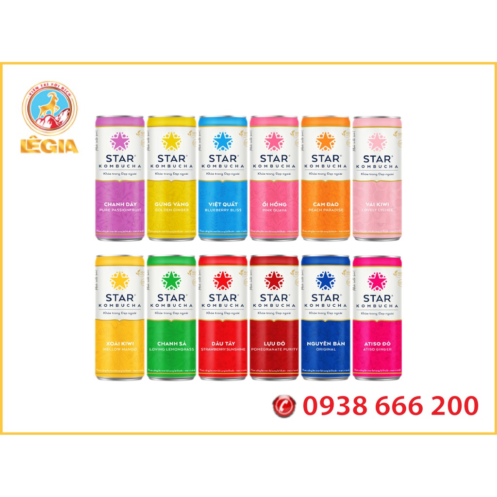 Nước Trái cây STAR KOMBUCHA Vị Việt Quất 250ML