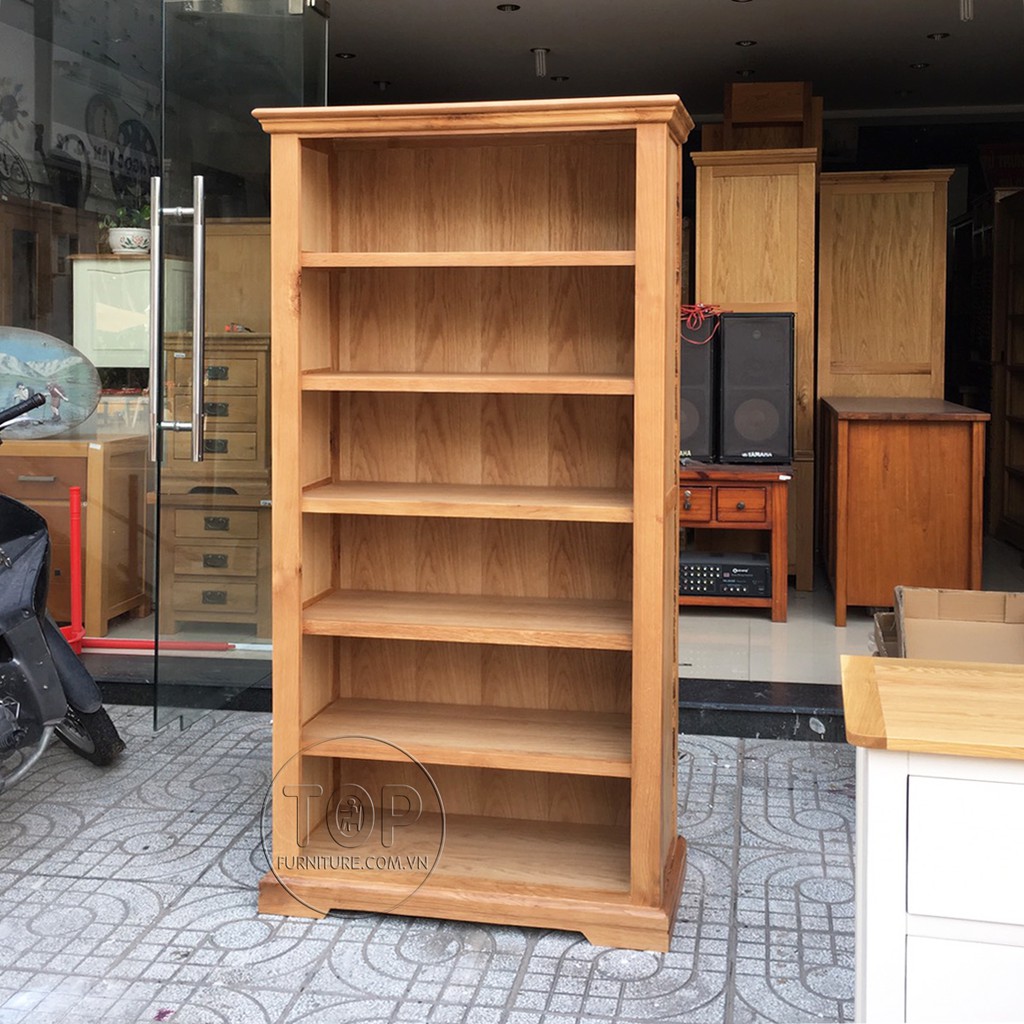 Kệ sách gỗ sồi 6 tầng SP0432 KT: 90x35x180cm