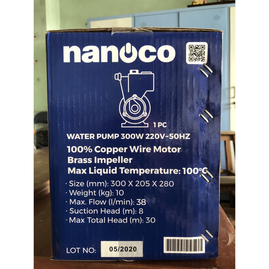Máy Bơm Nước Nóng Tăng Áp Điện Tử Nanoco - 200w