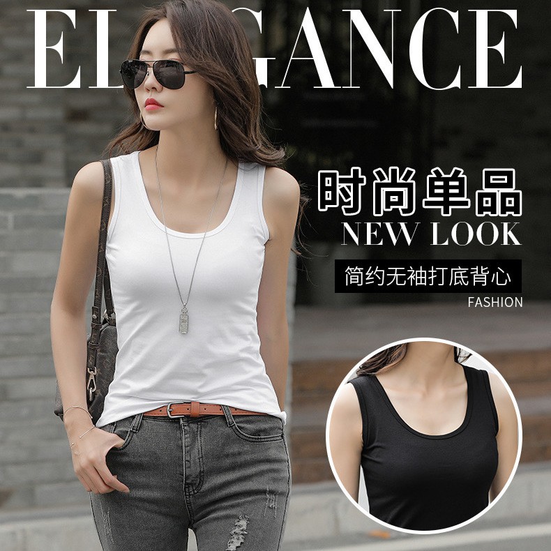 ✷■▤áo vest nữ xuân hè plus size sinh phiên bản Hàn Quốc mặc ngoài sexy bên trong lót hở ngực nhỏ không tay