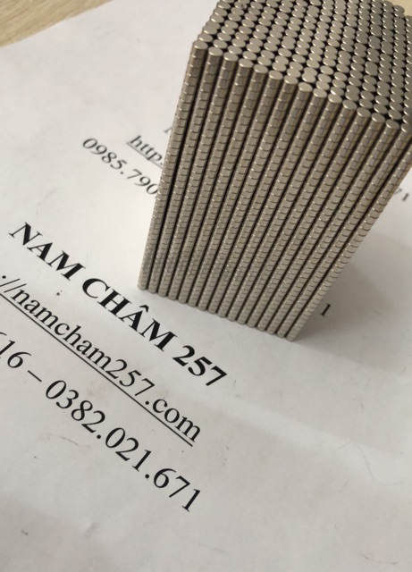 [Xả Kho Giá Xưởng] 50 viên Nam châm 3x2mm, loại nam châm trắng đất hiếm siêu nhỏ