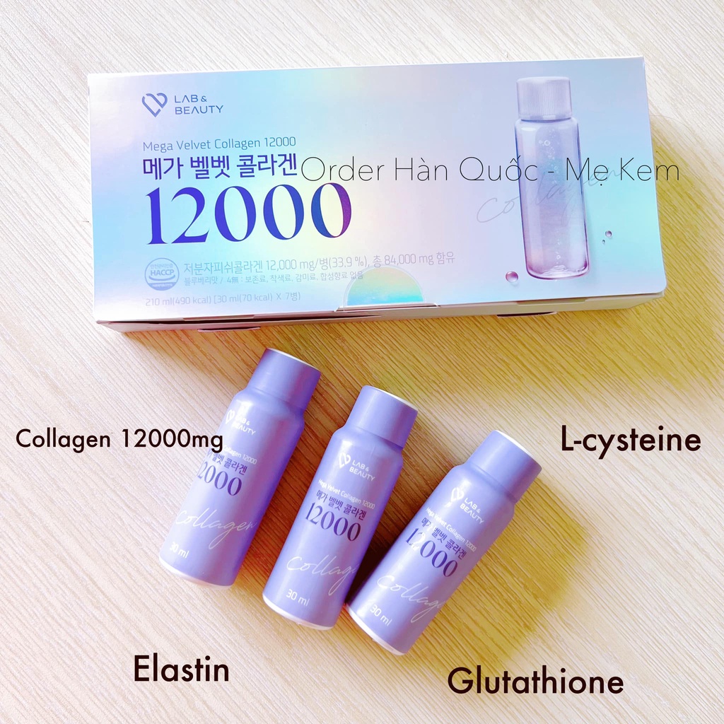 Collagen dạng nước uống đẹp da Lab Beauty 12000mg hộp 7 ống