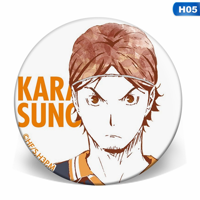 1 huy hiệu tròn họa tiết hoạt hình Haikyuu