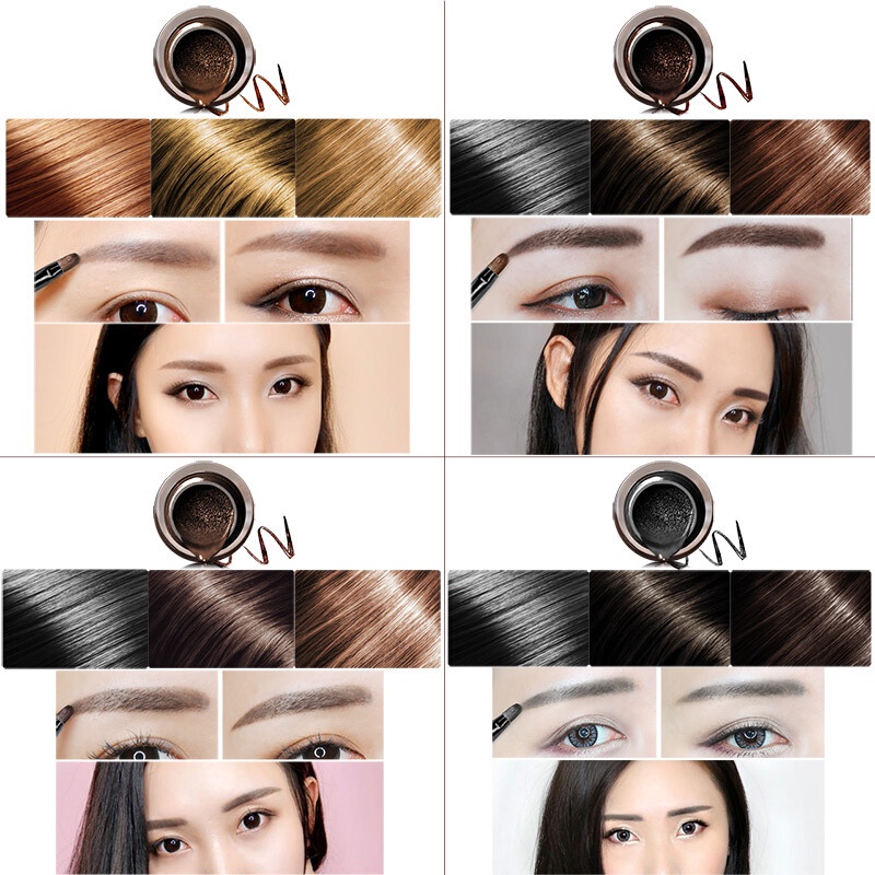 Kem Nhuộm Lông Mày BSIMONE 4 Màu Tùy Chọn 3D Kháng Nước Kèm Cọ Cao Cấp