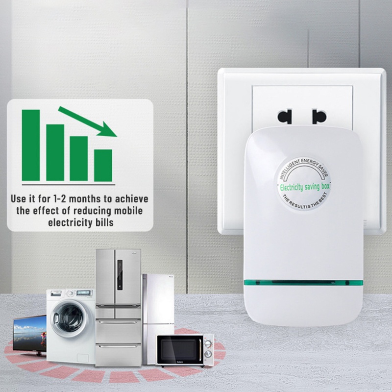Yuki Thiết Bị Tiết Kiệm Điện Năng 90v-250v Cho Gia Đình / Văn Phòng / Phích Cắm us Thông Minh 2