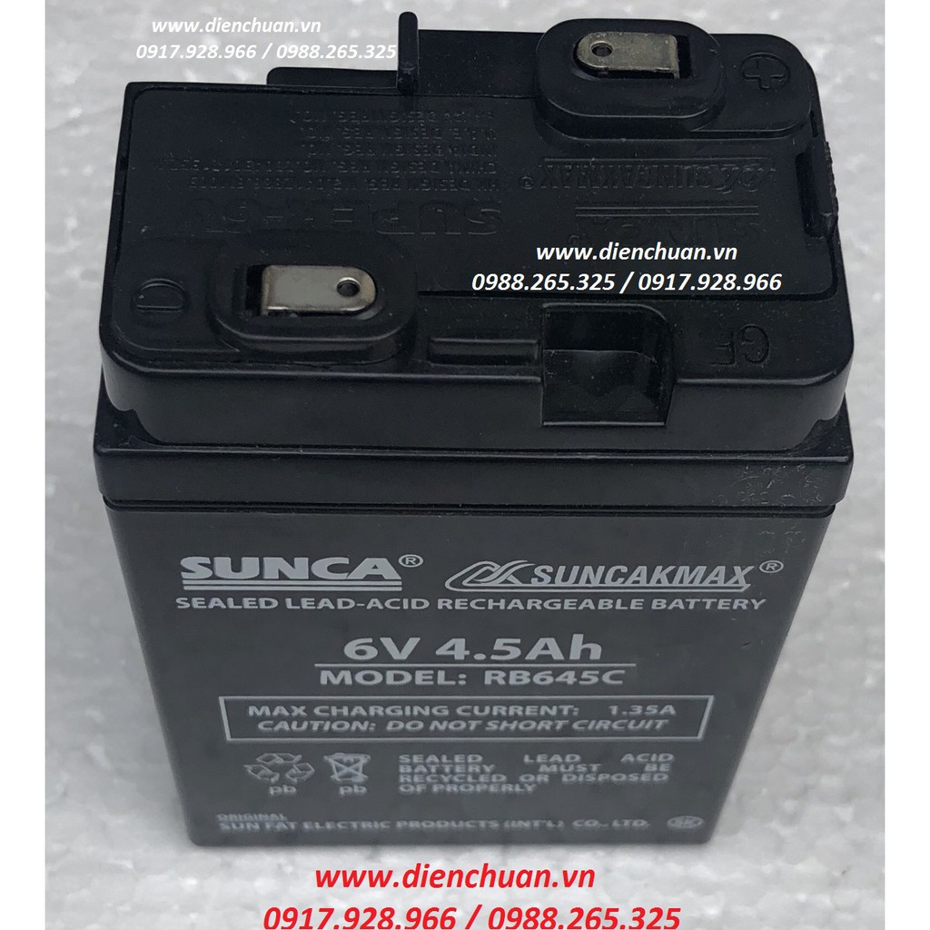  Ắc quy Sunca 6V 4.5ah RB645C/RC645C/RB640CS