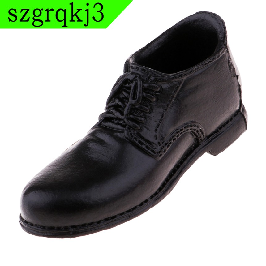 Giày Da Màu Đen Tỉ Lệ 1: 6 Cho Mô Hình Nhân Vật 12 ''