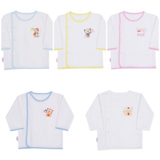 (bé 3-7kg) Áo bác sĩ trắng tay dài AL0026 - HELLO B&B- HELLO BB